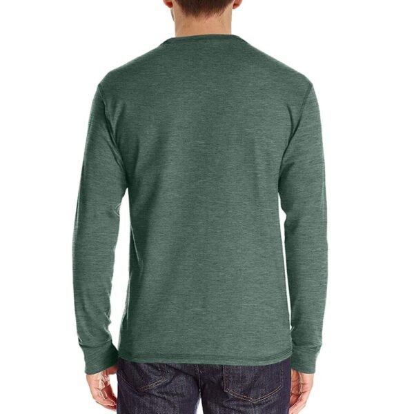 Men's Casual Slim Fit Long Sleeve Henley T-Shirts - Image 6