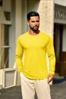 Cotton Long Sleeve Tee Shirts Crew Neck