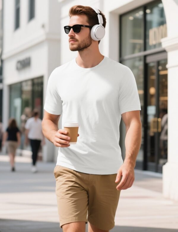 Classic Crewneck Tees White - Image 4