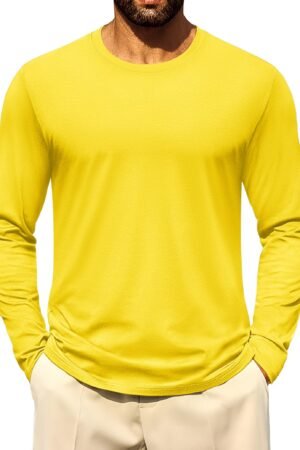 Cotton Long Sleeve Tee Shirts Crew Neck
