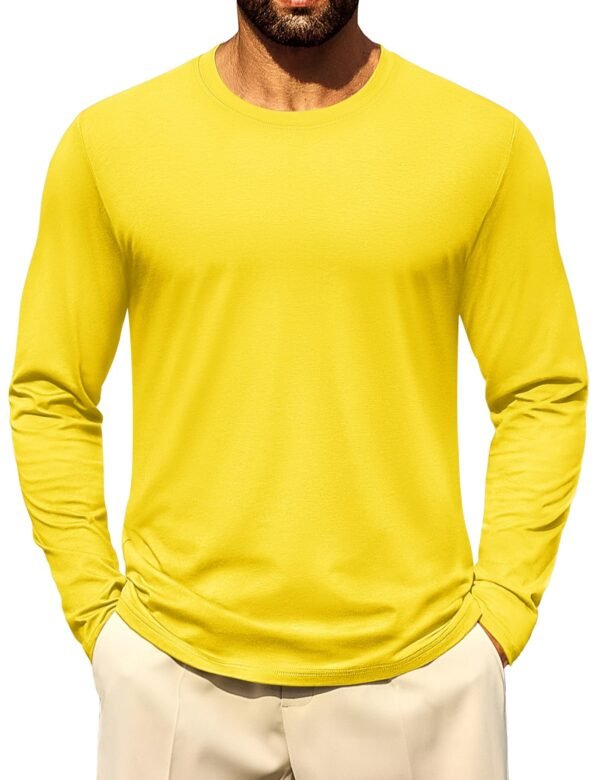 Cotton Long Sleeve Tee Shirts Crew Neck